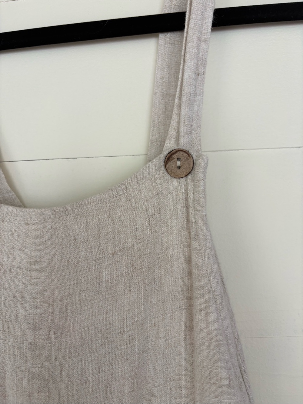 Kori Natural Beige Wide-Leg Linen-Blend Jumpsuit - Picture 4 of 8
